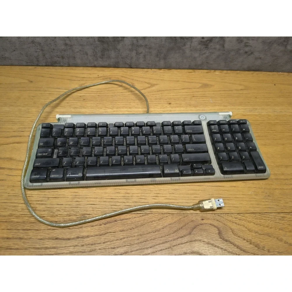 Apple Mac USB M2452 Keyboard Green Lime Color Canadian French Hard To Find